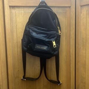 Marc Jacobs Varsity Mini Black Nylon Gold Backpack